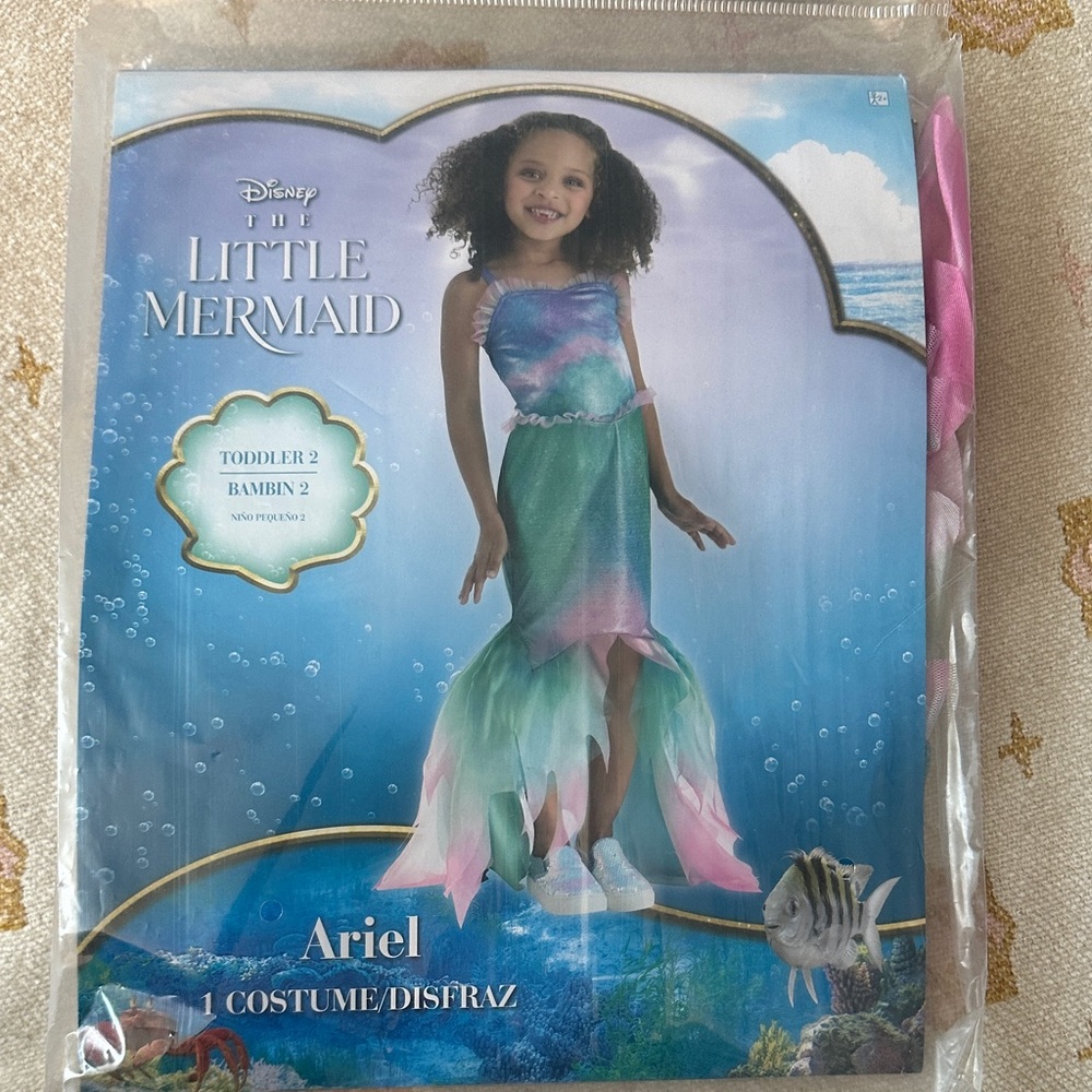 Disney Little Mermaid Ariel Costume - Blue, Green, Pink